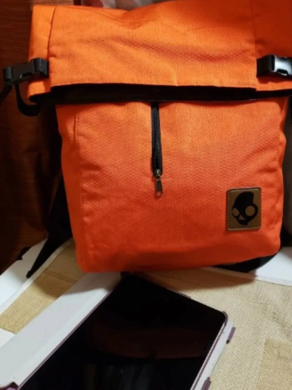 Skullcandy Burnt Orange Tech Laptop Backpack School Travel Daypack NWT